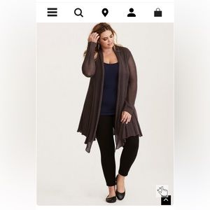Torrid size 2 Fit & Flare Open Stitch Cardigan